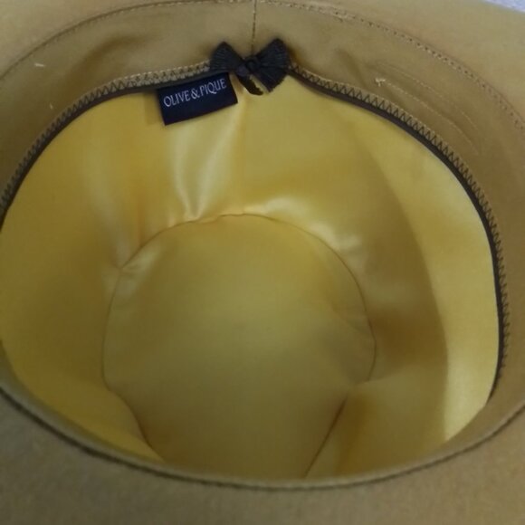Mustard Olive & Pique Kaia Panama Hat
